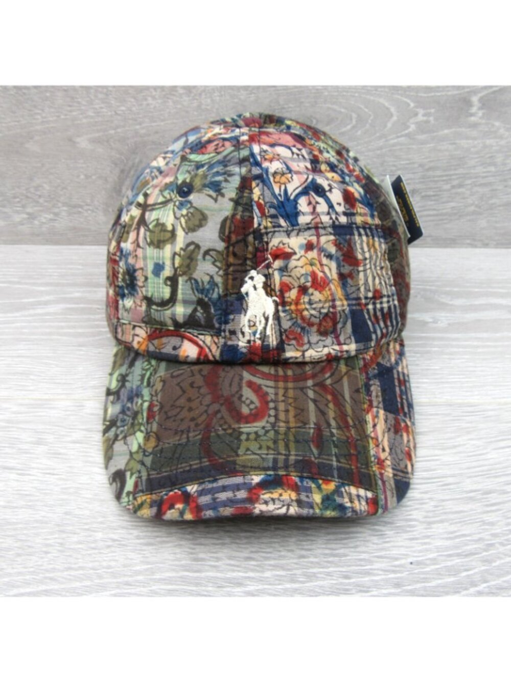 Polo Ralph Lauren Pony Logo Patchwork Madras Ball Cap Adjustable Strap NEW - Picture 3 of 16